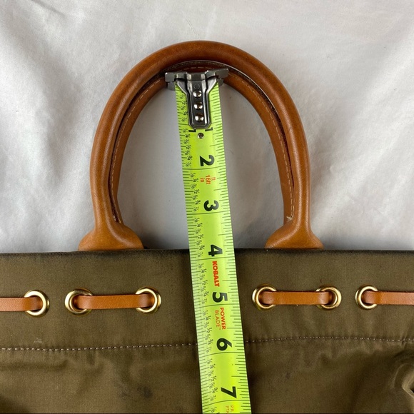 Dooney Bourke Handbag Canvas Leather Handle Trim - Picture 13 of 13